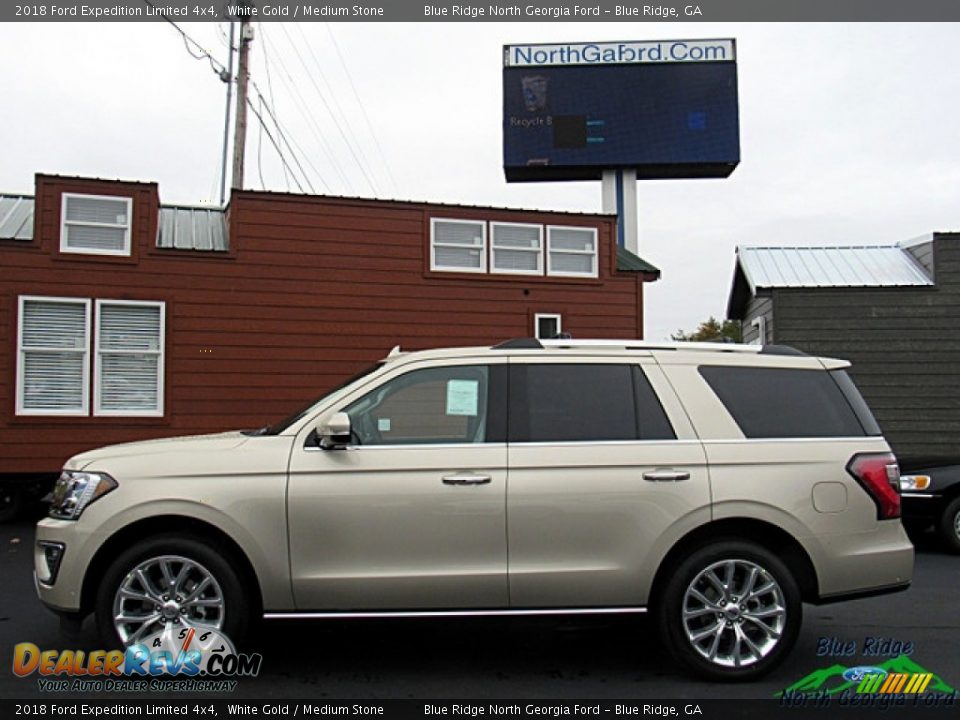2018 Ford Expedition Limited 4x4 White Gold / Medium Stone Photo #2