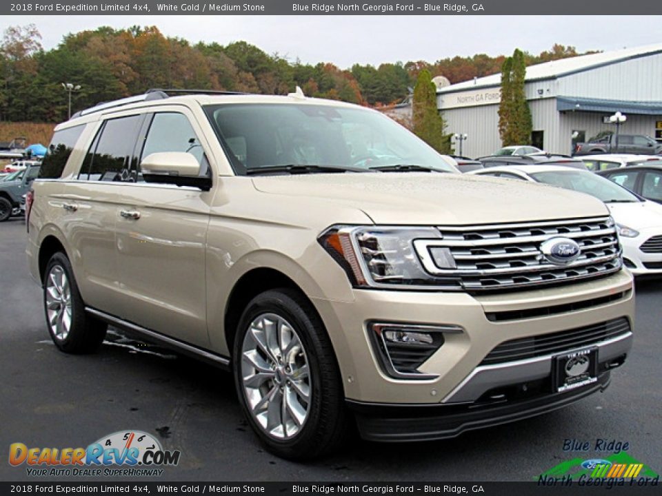 2018 Ford Expedition Limited 4x4 White Gold / Medium Stone Photo #7