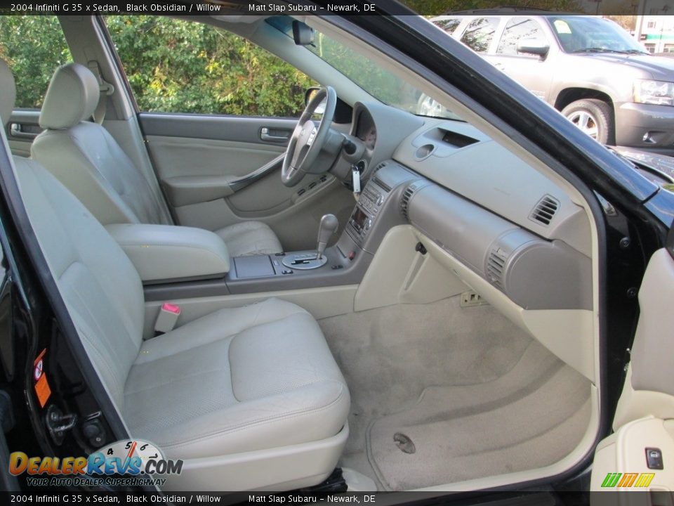 2004 Infiniti G 35 x Sedan Black Obsidian / Willow Photo #18