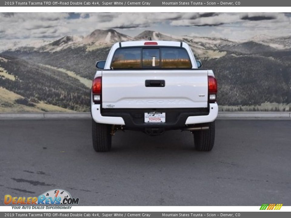 2019 Toyota Tacoma TRD Off-Road Double Cab 4x4 Super White / Cement Gray Photo #4