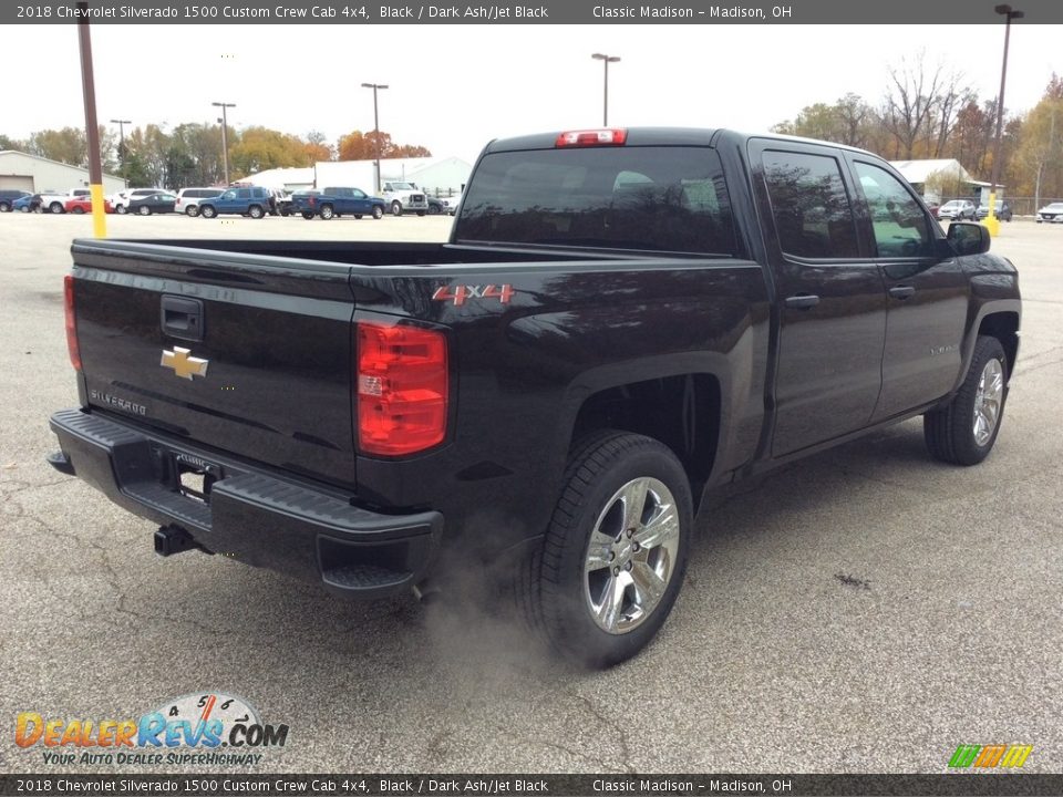 2018 Chevrolet Silverado 1500 Custom Crew Cab 4x4 Black / Dark Ash/Jet Black Photo #6