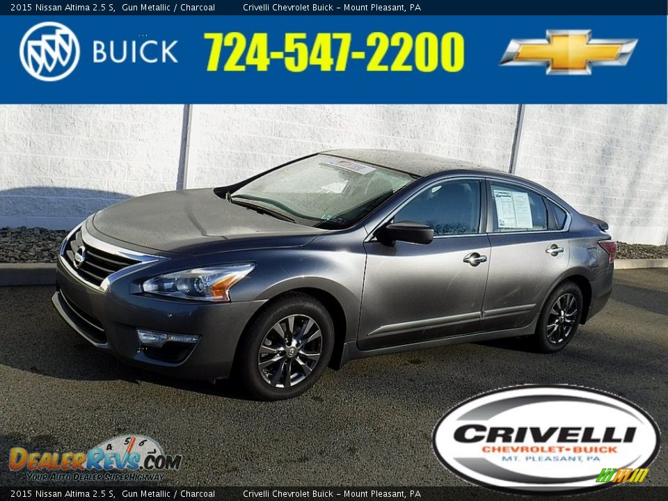2015 Nissan Altima 2.5 S Gun Metallic / Charcoal Photo #1