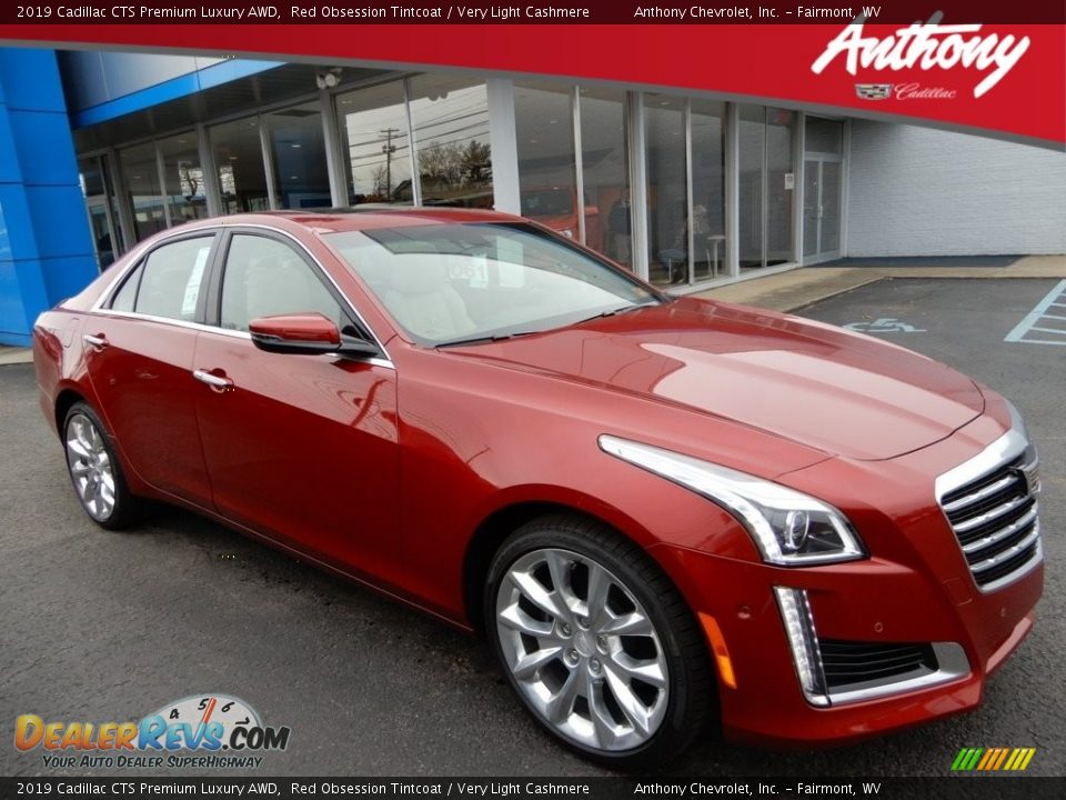 2019 Cadillac CTS Premium Luxury AWD Red Obsession Tintcoat / Very Light Cashmere Photo #1