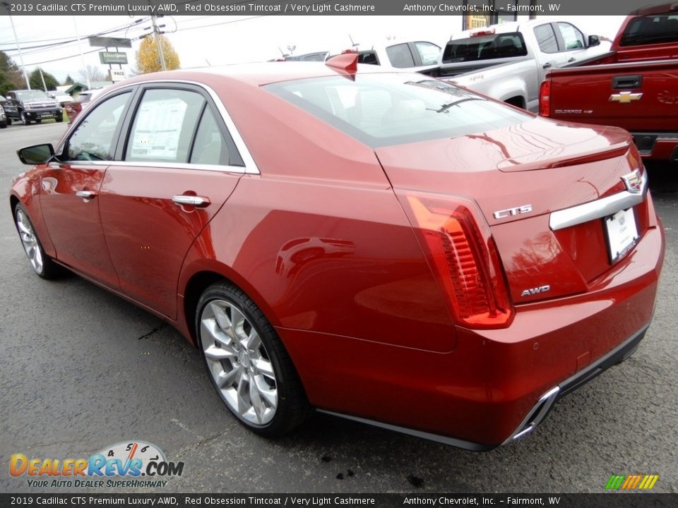 2019 Cadillac CTS Premium Luxury AWD Red Obsession Tintcoat / Very Light Cashmere Photo #5