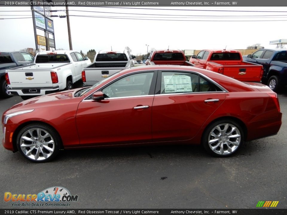 Red Obsession Tintcoat 2019 Cadillac CTS Premium Luxury AWD Photo #6