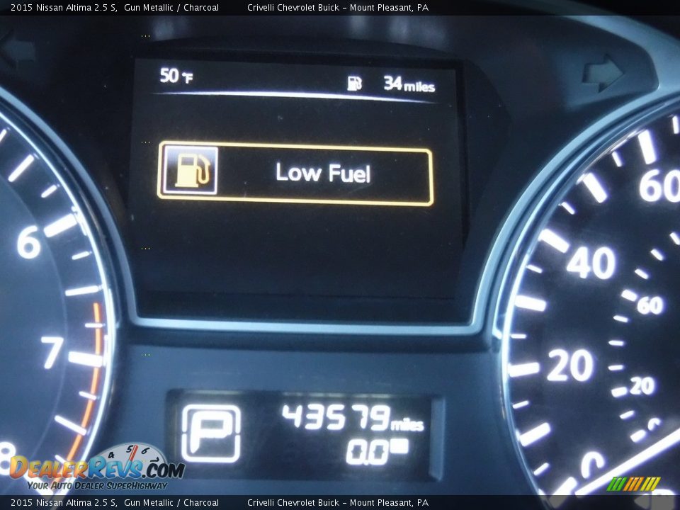 2015 Nissan Altima 2.5 S Gun Metallic / Charcoal Photo #35