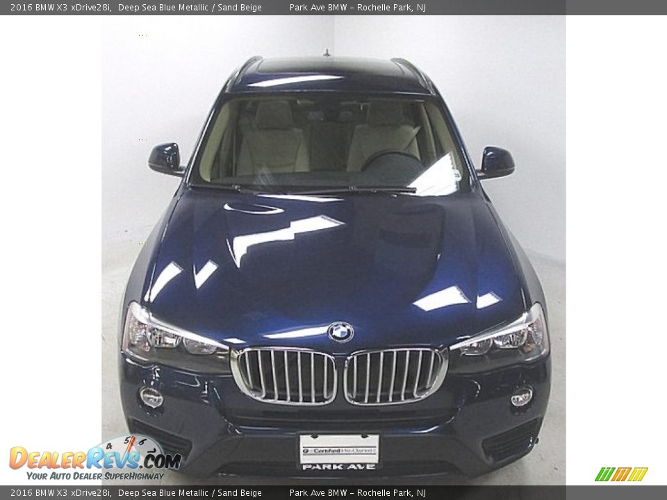 2016 BMW X3 xDrive28i Deep Sea Blue Metallic / Sand Beige Photo #7