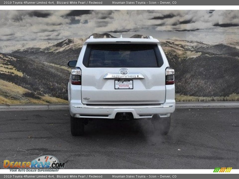 2019 Toyota 4Runner Limited 4x4 Blizzard White Pearl / Redwood Photo #4