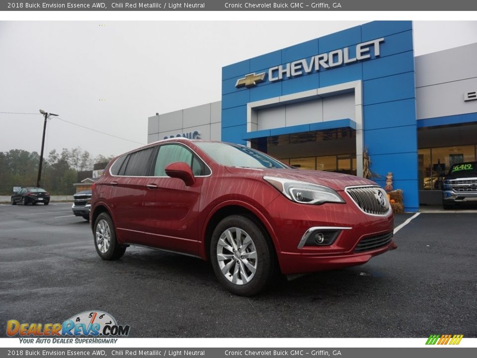 2018 Buick Envision Essence AWD Chili Red Metallilc / Light Neutral Photo #1