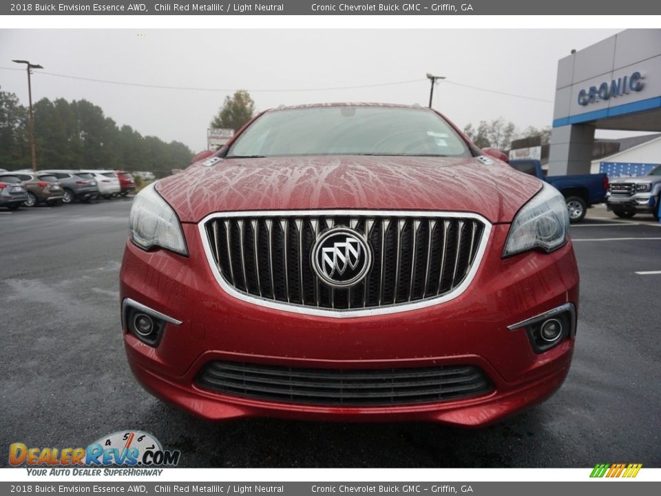 2018 Buick Envision Essence AWD Chili Red Metallilc / Light Neutral Photo #2