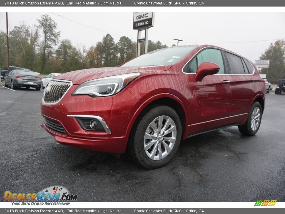 2018 Buick Envision Essence AWD Chili Red Metallilc / Light Neutral Photo #3