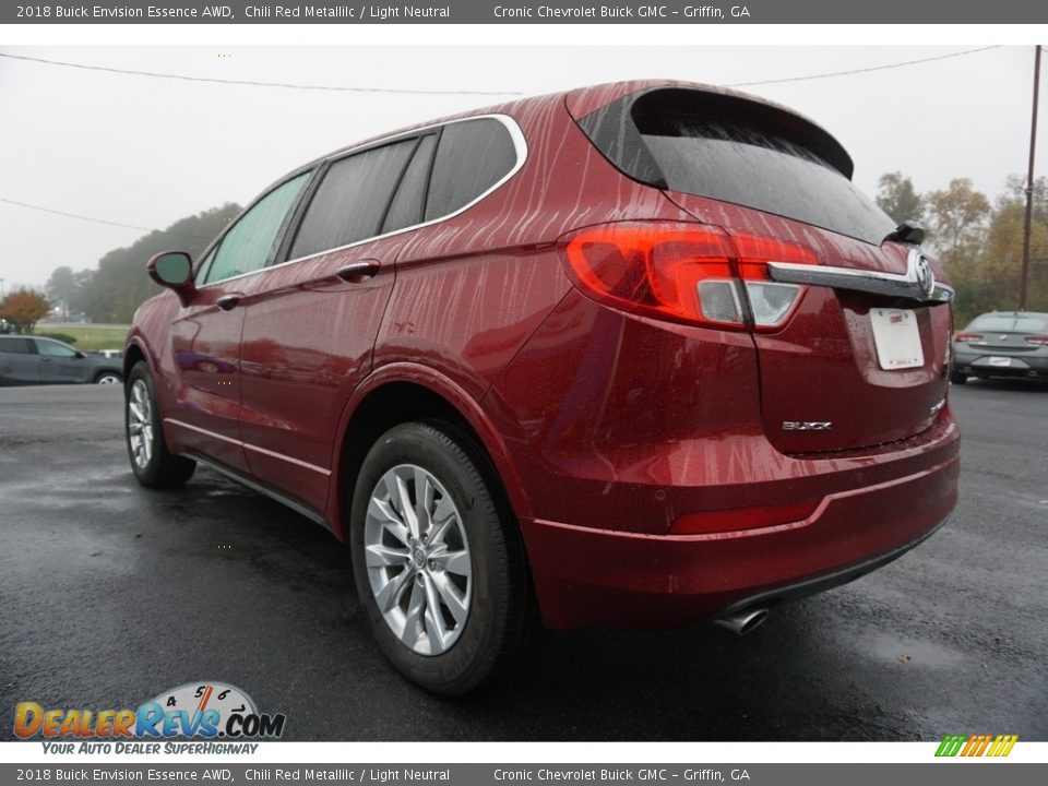 2018 Buick Envision Essence AWD Chili Red Metallilc / Light Neutral Photo #10