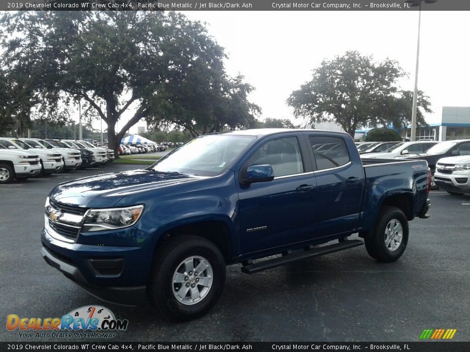 2019 Chevrolet Colorado WT Crew Cab 4x4 Pacific Blue Metallic / Jet Black/Dark Ash Photo #1