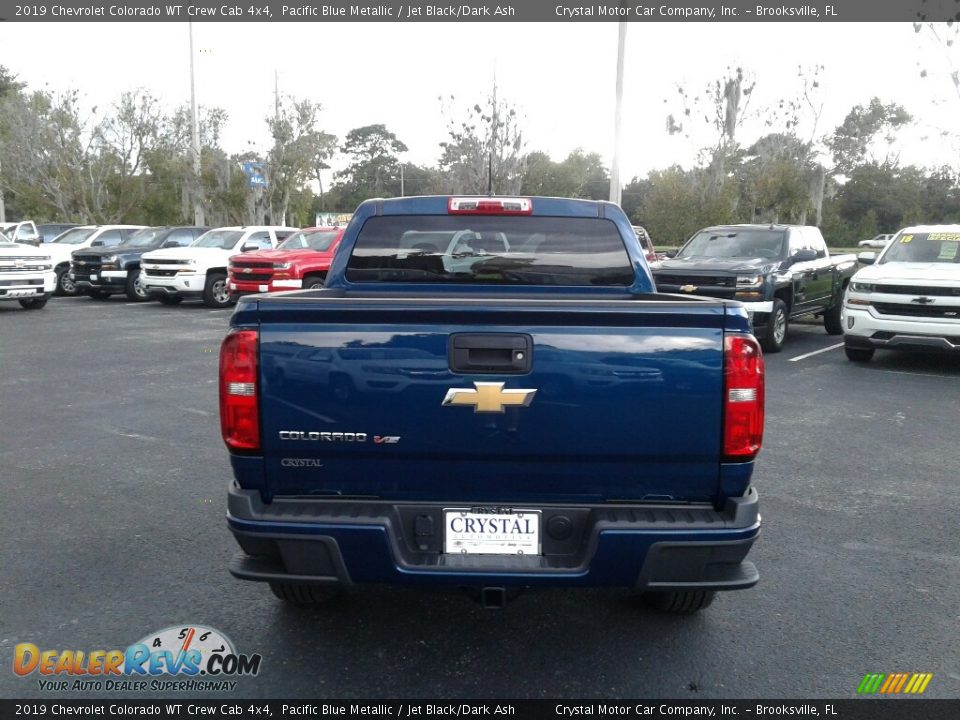 2019 Chevrolet Colorado WT Crew Cab 4x4 Pacific Blue Metallic / Jet Black/Dark Ash Photo #4