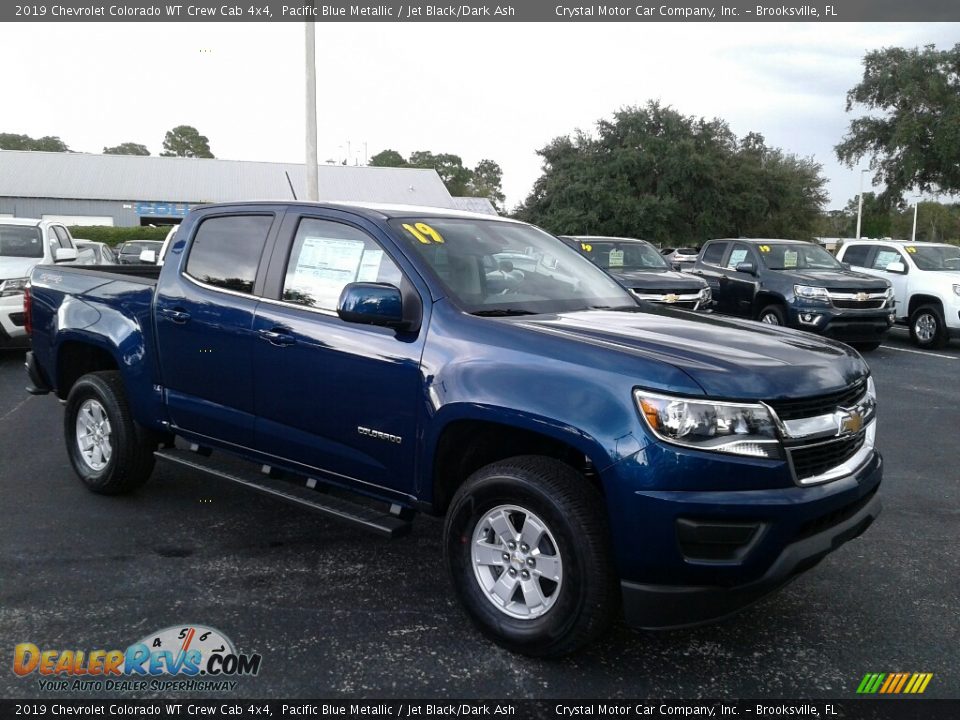 2019 Chevrolet Colorado WT Crew Cab 4x4 Pacific Blue Metallic / Jet Black/Dark Ash Photo #7