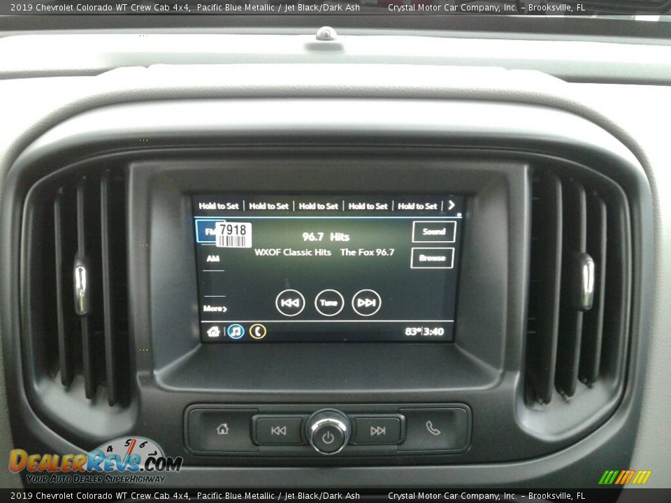 2019 Chevrolet Colorado WT Crew Cab 4x4 Pacific Blue Metallic / Jet Black/Dark Ash Photo #15