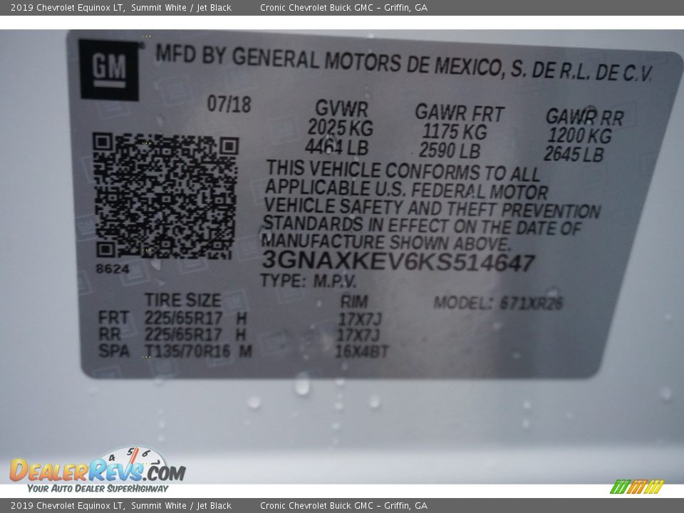 2019 Chevrolet Equinox LT Summit White / Jet Black Photo #20