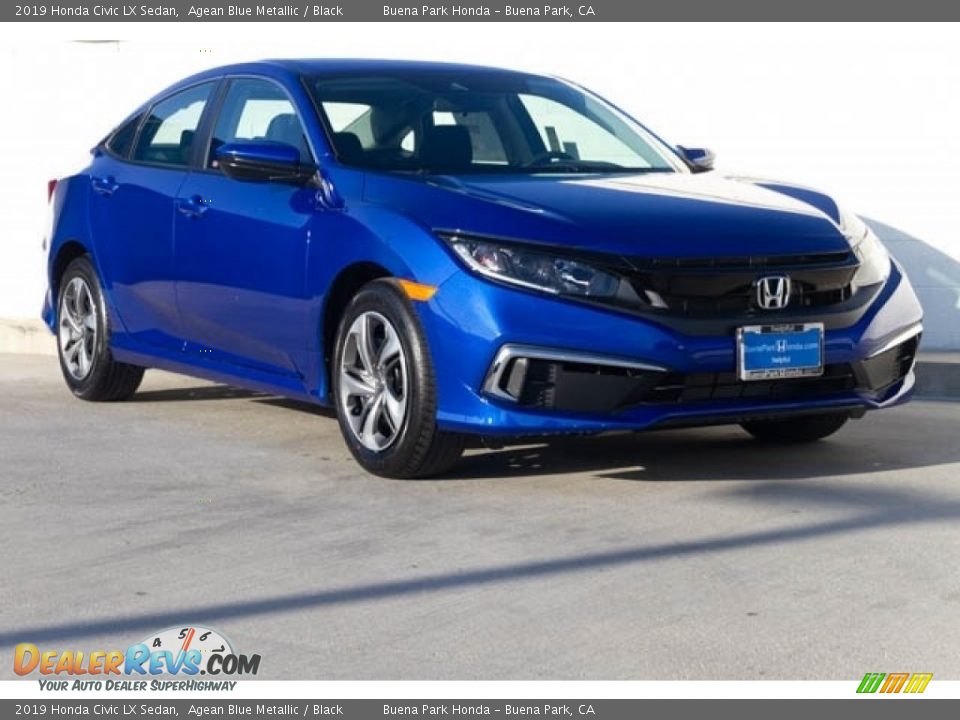 Front 3/4 View of 2019 Honda Civic LX Sedan Photo #1