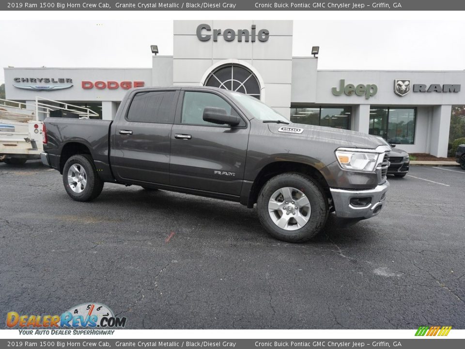 2019 Ram 1500 Big Horn Crew Cab Granite Crystal Metallic / Black/Diesel Gray Photo #1