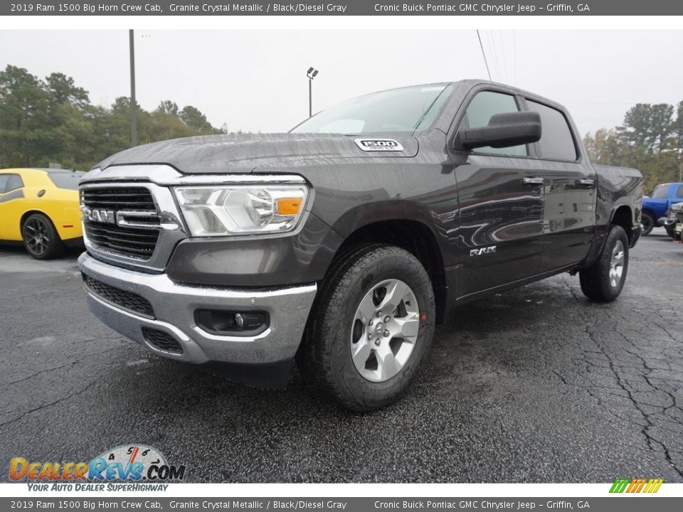 2019 Ram 1500 Big Horn Crew Cab Granite Crystal Metallic / Black/Diesel Gray Photo #3