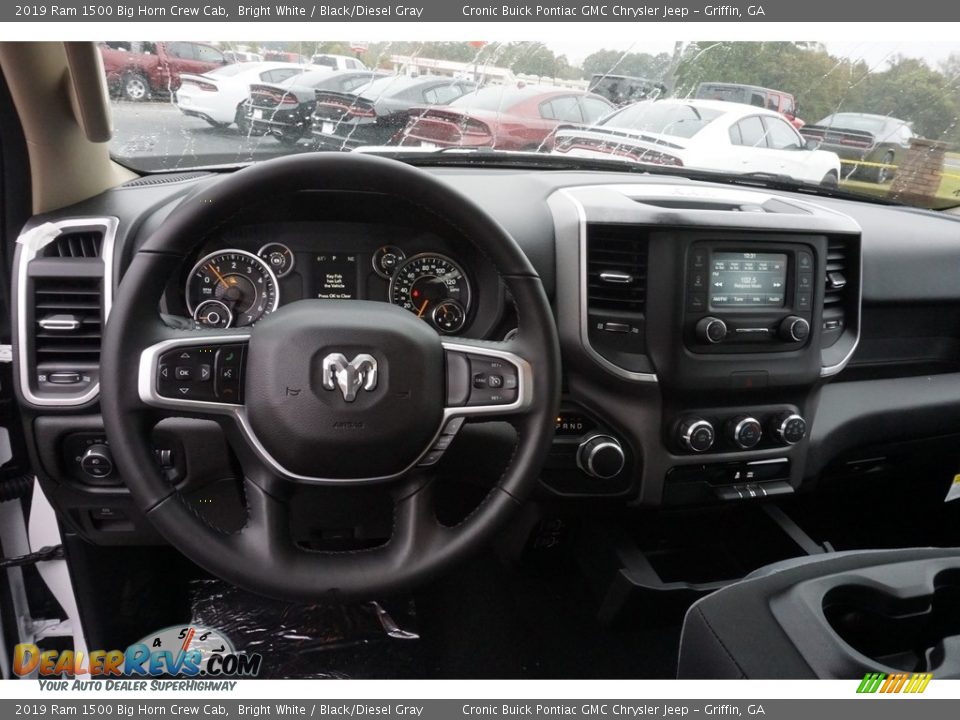 2019 Ram 1500 Big Horn Crew Cab Bright White / Black/Diesel Gray Photo #5