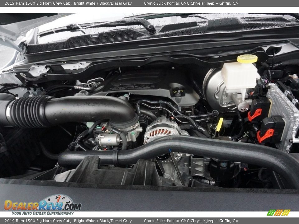 2019 Ram 1500 Big Horn Crew Cab Bright White / Black/Diesel Gray Photo #9