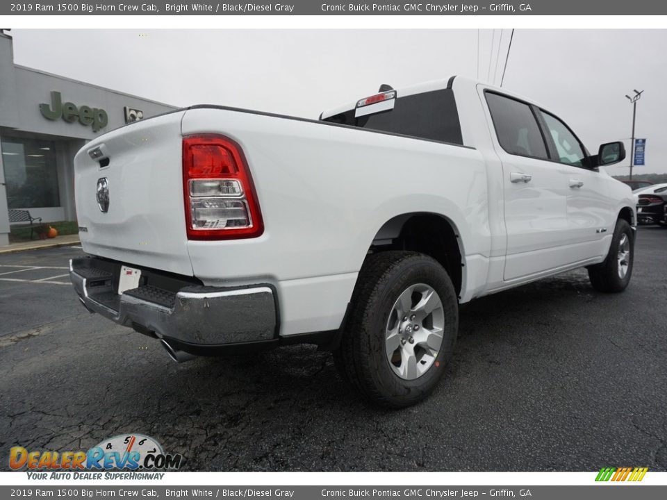 2019 Ram 1500 Big Horn Crew Cab Bright White / Black/Diesel Gray Photo #12