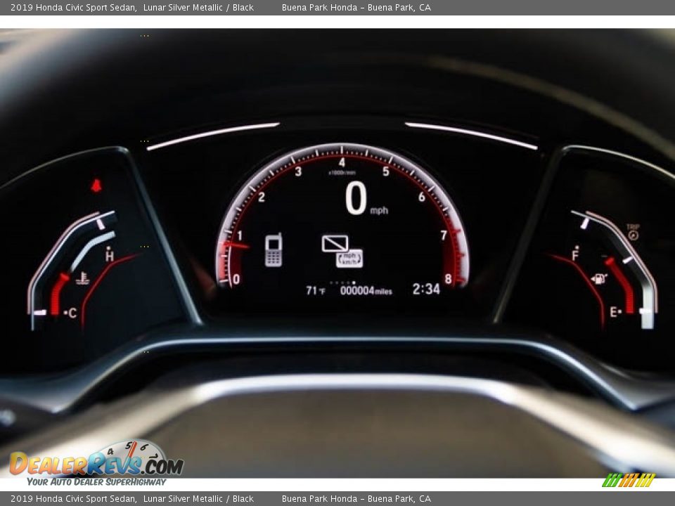 2019 Honda Civic Sport Sedan Lunar Silver Metallic / Black Photo #19