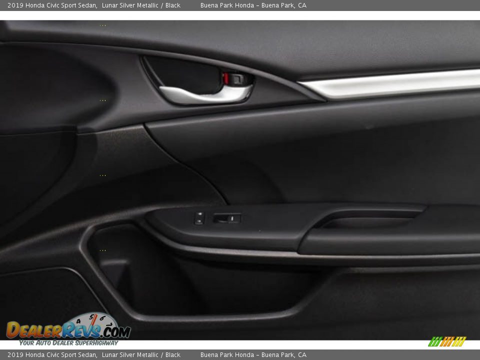 2019 Honda Civic Sport Sedan Lunar Silver Metallic / Black Photo #35