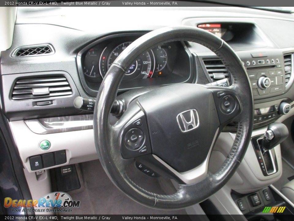 2012 Honda CR-V EX-L 4WD Twilight Blue Metallic / Gray Photo #14