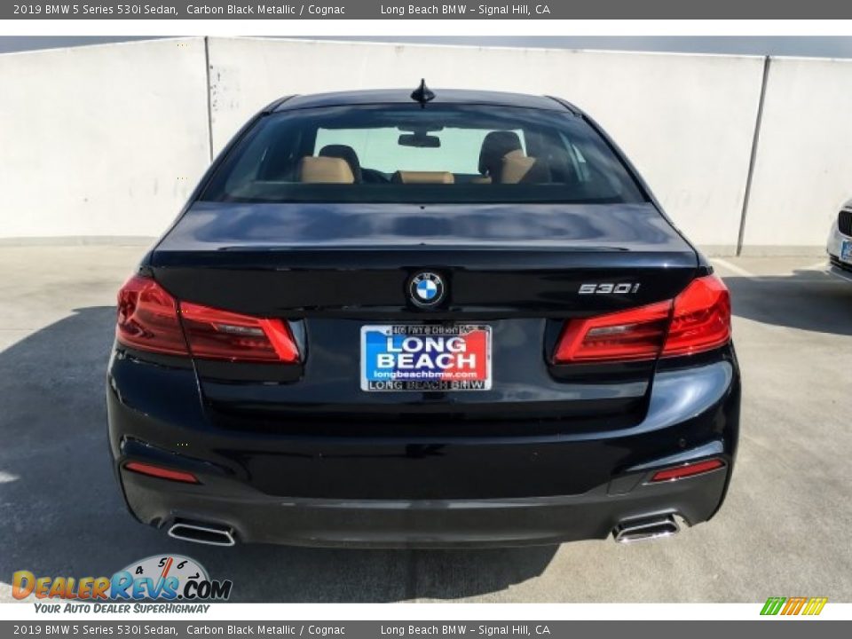 2019 BMW 5 Series 530i Sedan Carbon Black Metallic / Cognac Photo #3