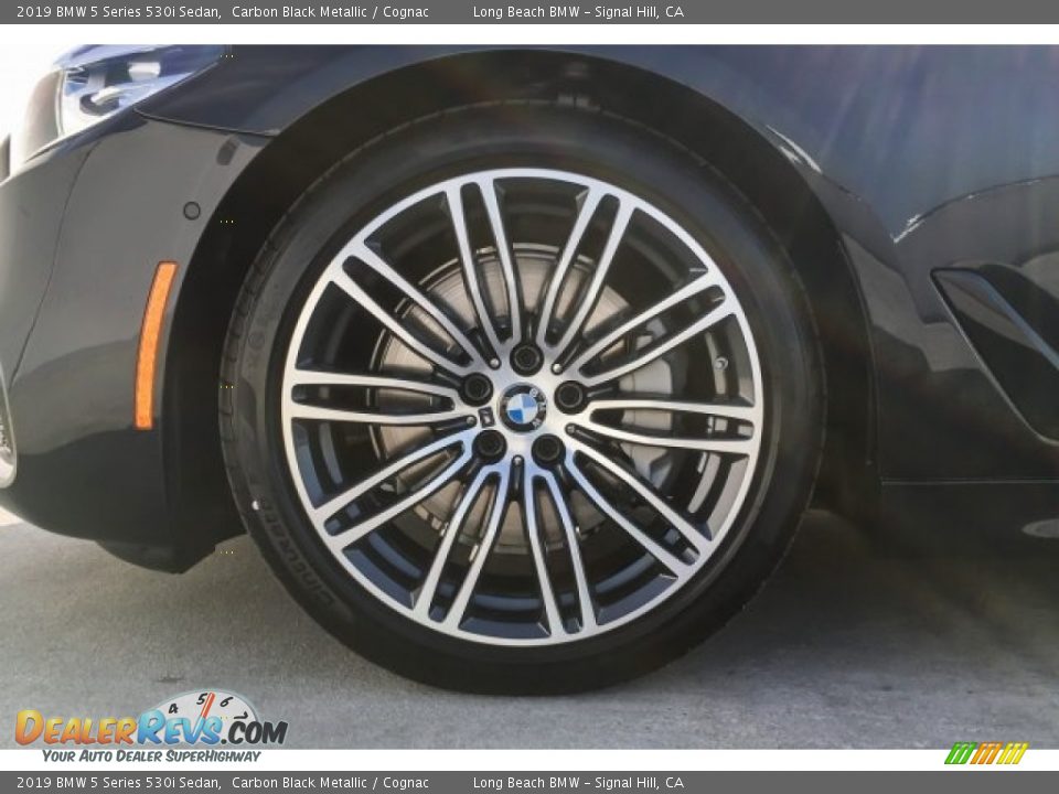 2019 BMW 5 Series 530i Sedan Carbon Black Metallic / Cognac Photo #9