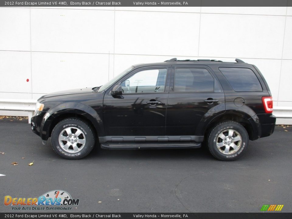 2012 Ford Escape Limited V6 4WD Ebony Black / Charcoal Black Photo #2