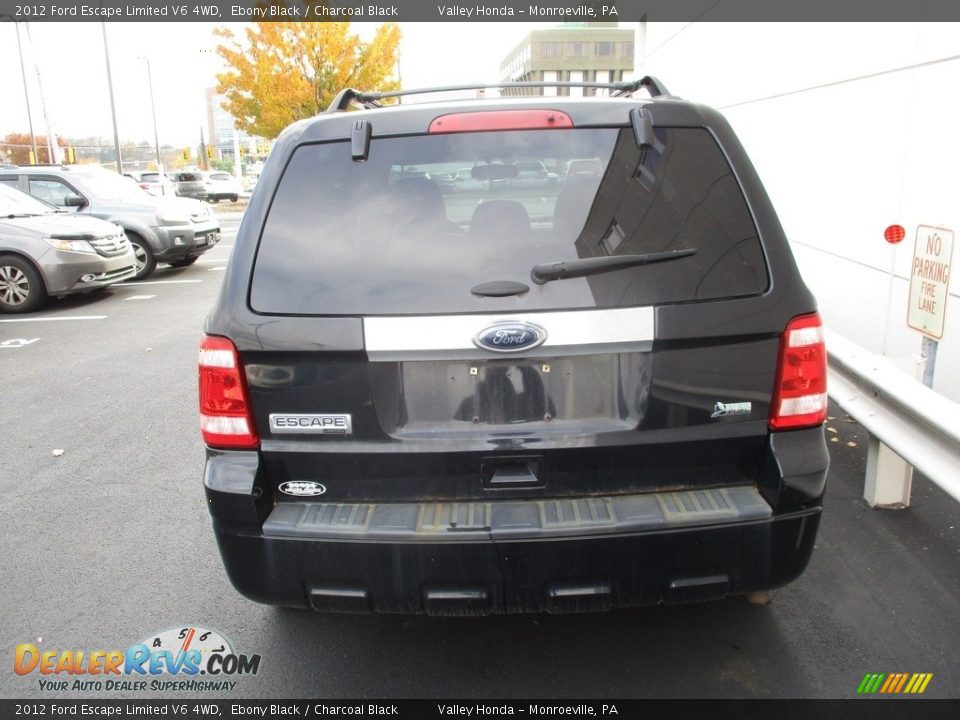 2012 Ford Escape Limited V6 4WD Ebony Black / Charcoal Black Photo #4