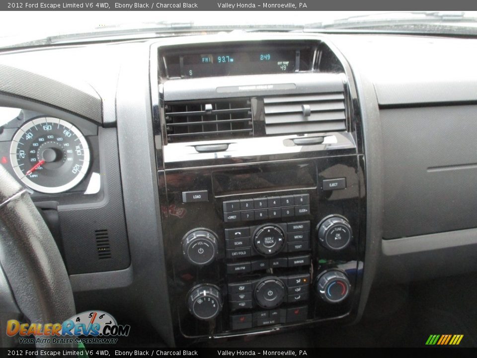 2012 Ford Escape Limited V6 4WD Ebony Black / Charcoal Black Photo #16