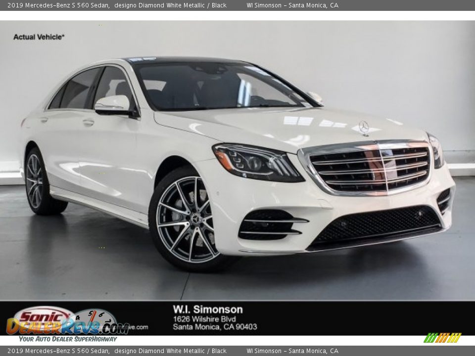 2019 Mercedes-Benz S 560 Sedan designo Diamond White Metallic / Black Photo #1