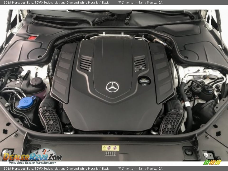 2019 Mercedes-Benz S 560 Sedan designo Diamond White Metallic / Black Photo #8