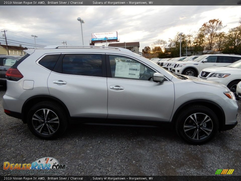 2019 Nissan Rogue SV AWD Brilliant Silver / Charcoal Photo #2