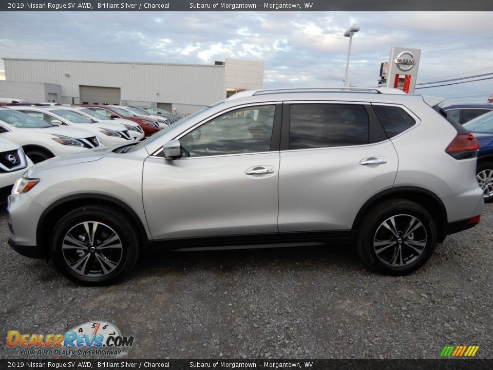 2019 Nissan Rogue SV AWD Brilliant Silver / Charcoal Photo #7