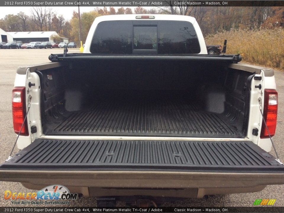 2012 Ford F350 Super Duty Lariat Crew Cab 4x4 White Platinum Metallic Tri-Coat / Adobe Photo #6