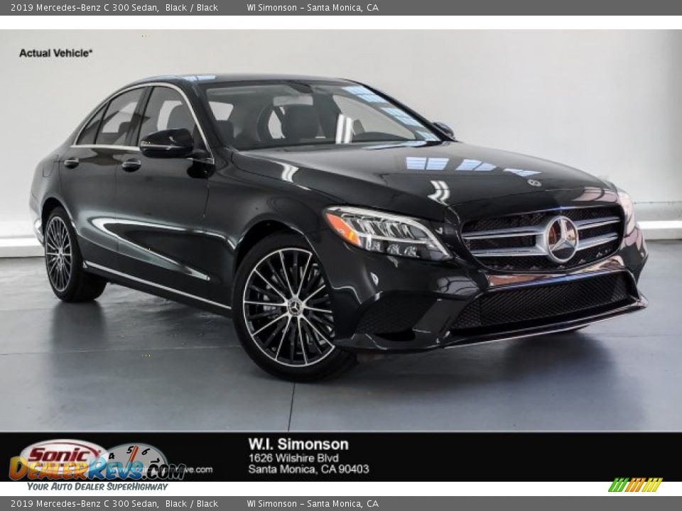 2019 Mercedes-Benz C 300 Sedan Black / Black Photo #1