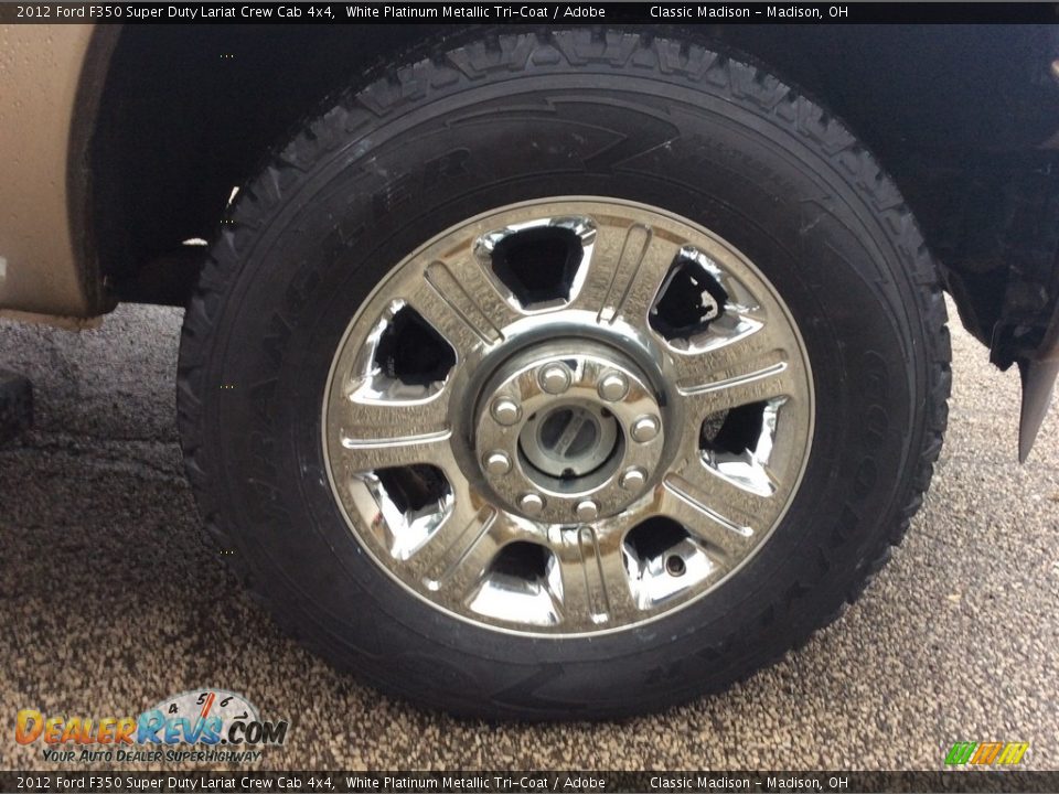 2012 Ford F350 Super Duty Lariat Crew Cab 4x4 White Platinum Metallic Tri-Coat / Adobe Photo #10