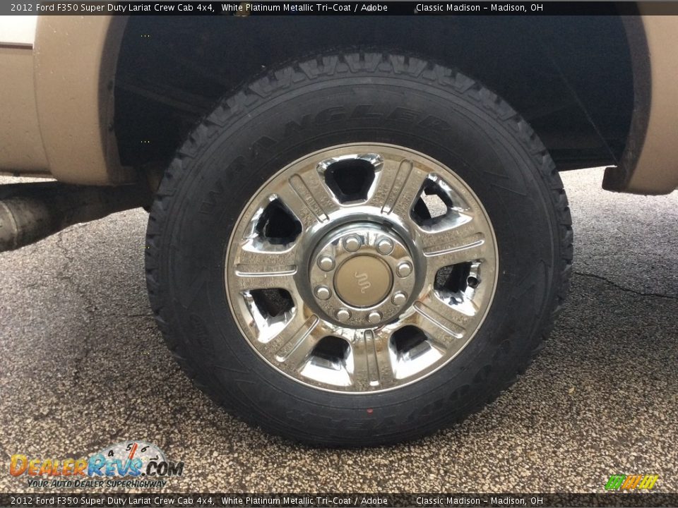 2012 Ford F350 Super Duty Lariat Crew Cab 4x4 White Platinum Metallic Tri-Coat / Adobe Photo #11