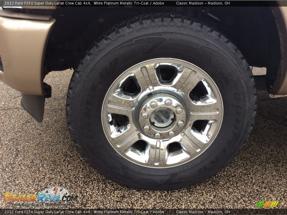 2012 Ford F350 Super Duty Lariat Crew Cab 4x4 White Platinum Metallic Tri-Coat / Adobe Photo #13