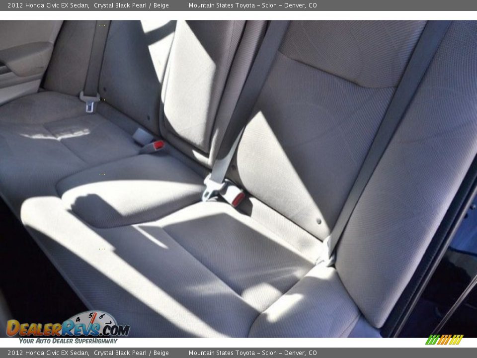 2012 Honda Civic EX Sedan Crystal Black Pearl / Beige Photo #22
