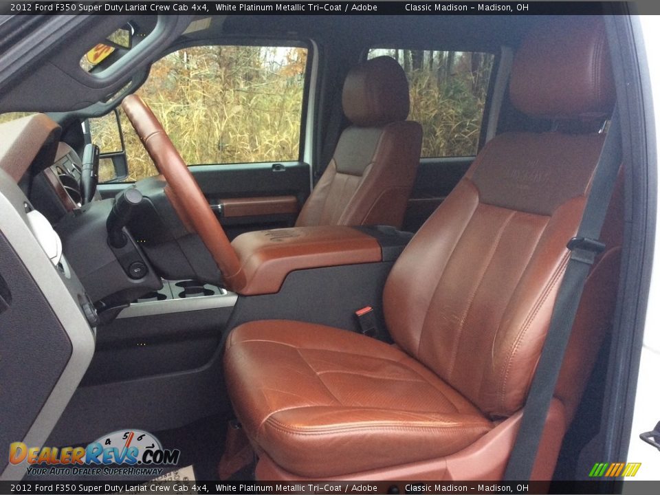 2012 Ford F350 Super Duty Lariat Crew Cab 4x4 White Platinum Metallic Tri-Coat / Adobe Photo #16