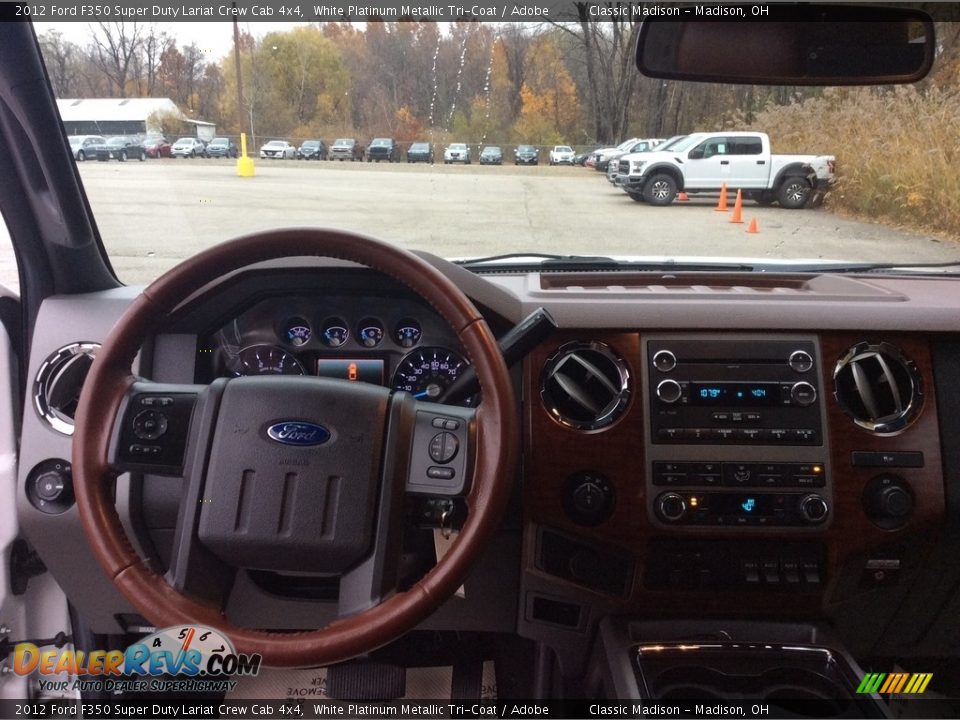 2012 Ford F350 Super Duty Lariat Crew Cab 4x4 White Platinum Metallic Tri-Coat / Adobe Photo #18