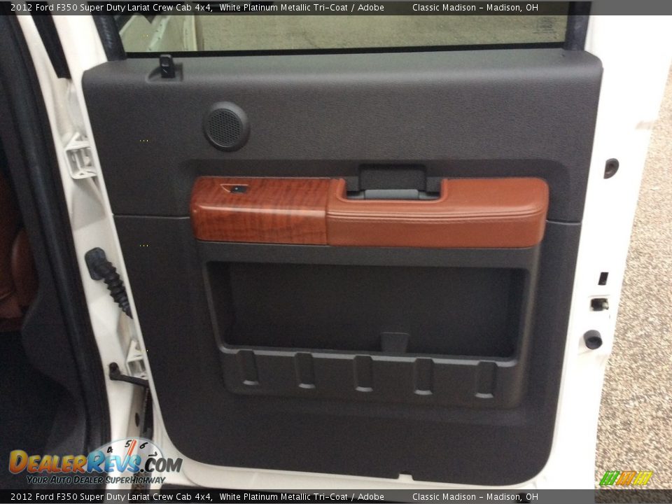 2012 Ford F350 Super Duty Lariat Crew Cab 4x4 White Platinum Metallic Tri-Coat / Adobe Photo #23