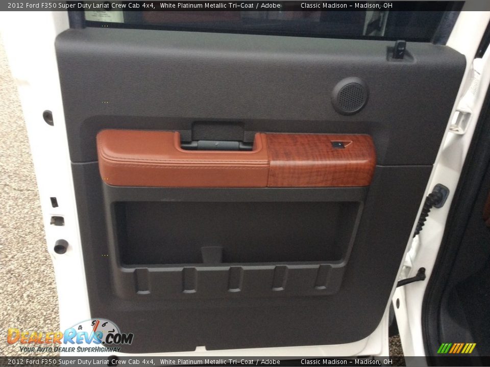 2012 Ford F350 Super Duty Lariat Crew Cab 4x4 White Platinum Metallic Tri-Coat / Adobe Photo #25