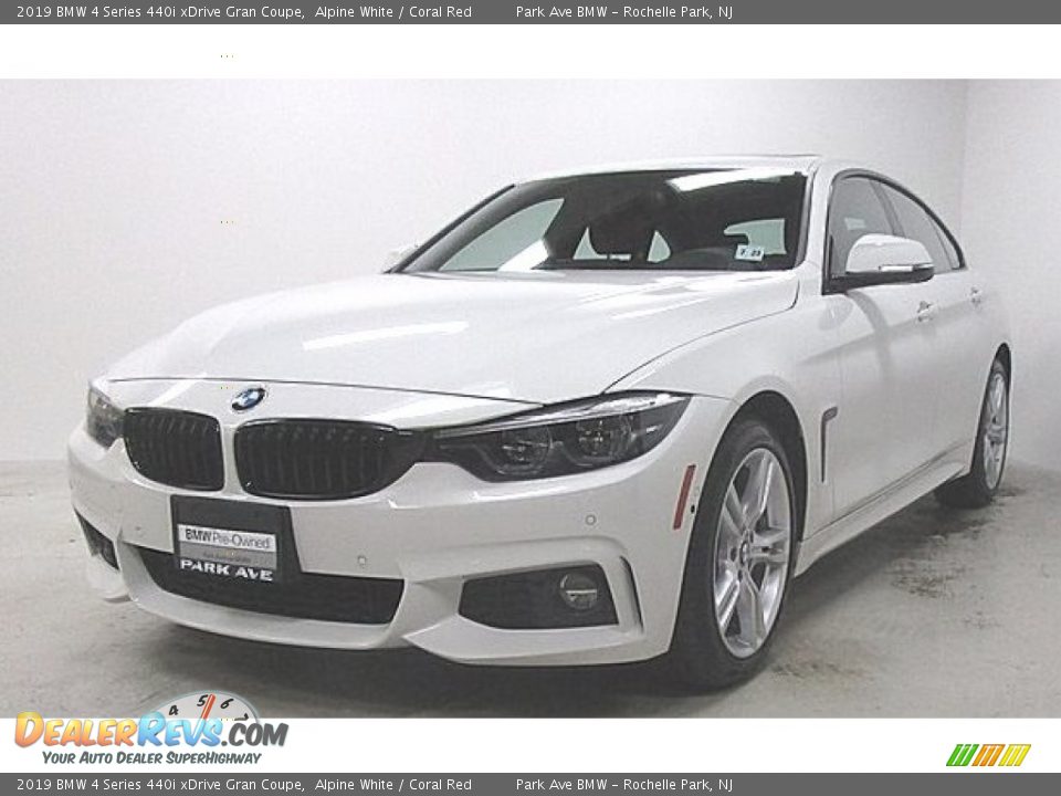 2019 BMW 4 Series 440i xDrive Gran Coupe Alpine White / Coral Red Photo #1